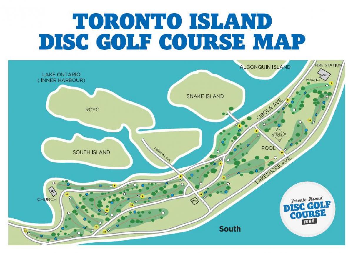 Mapa Toronto Uharte golf ikastaroak Toronto