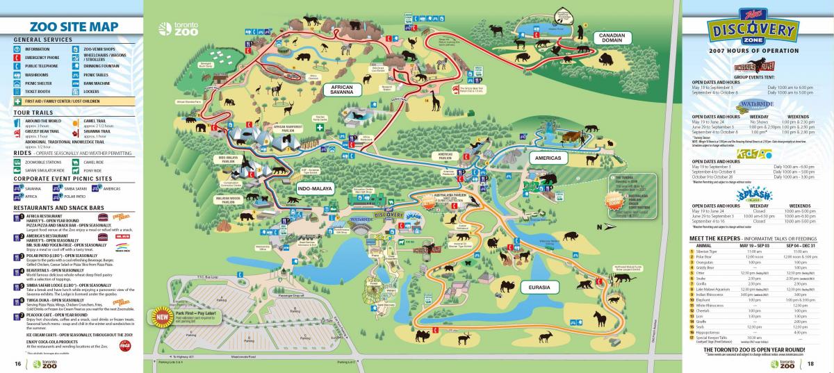Mapa Toronto zoo