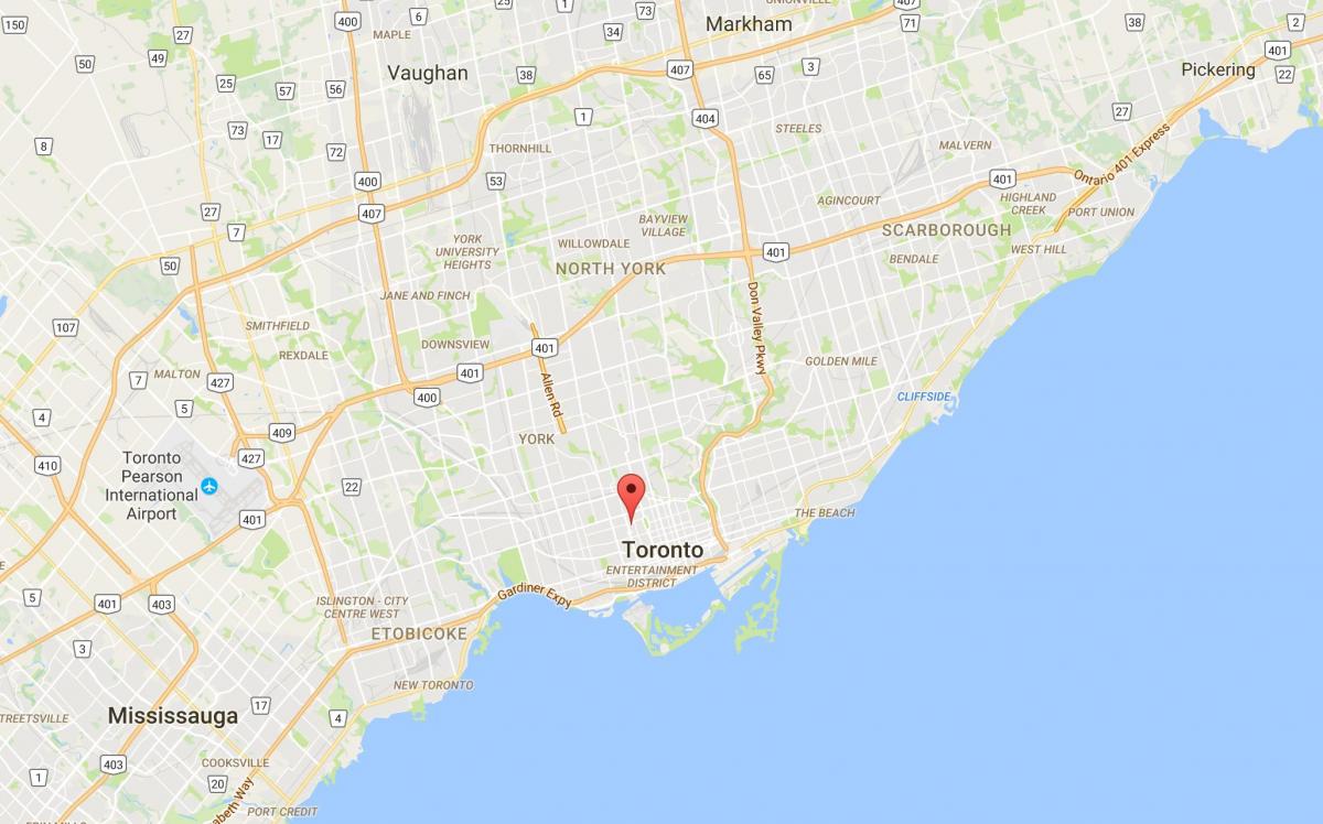 Mapa Toronto unibertsitateko campusa