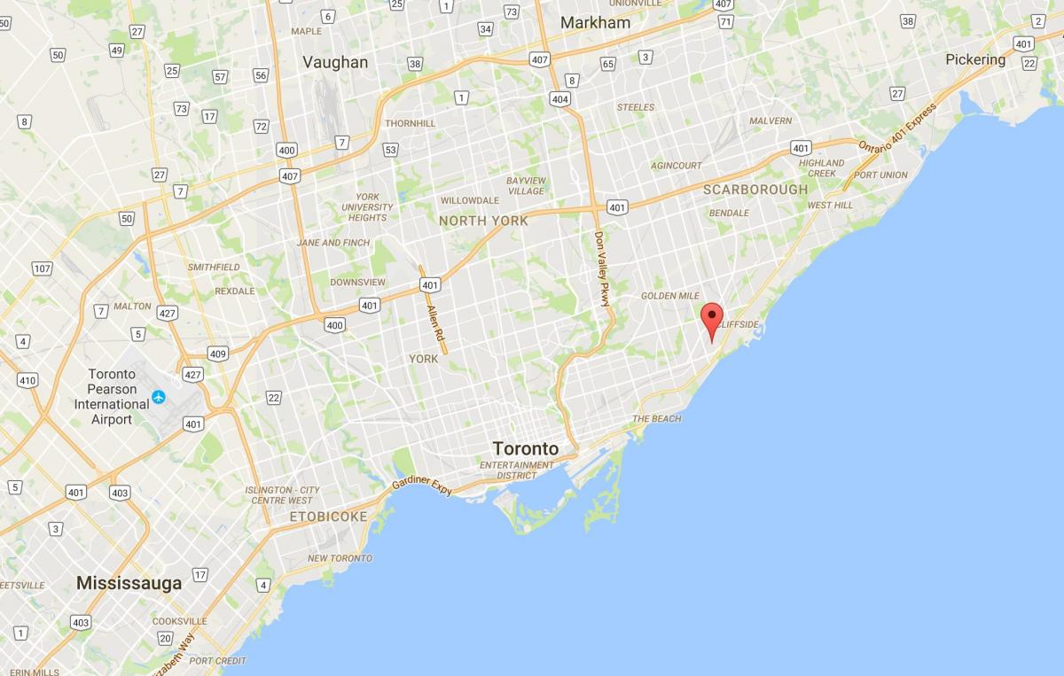 Mapa Urki Amildegi Altuerak auzoan Toronto