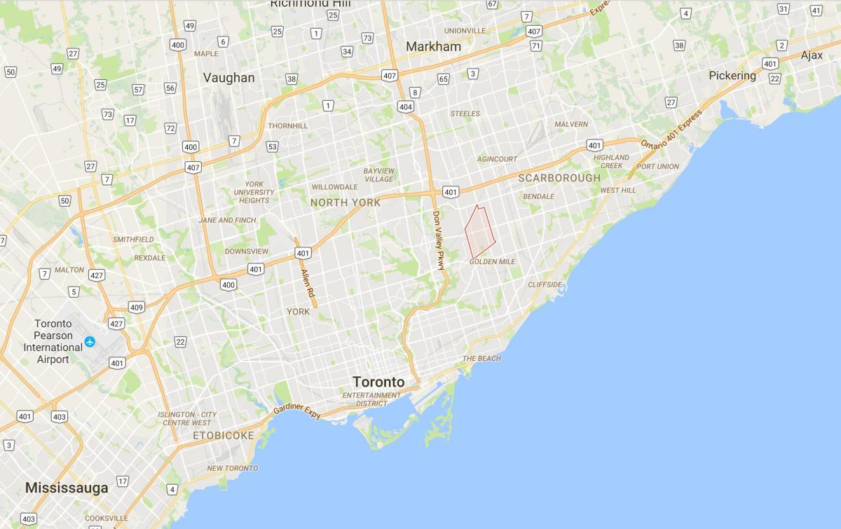 Mapa Wexford auzoan Toronto