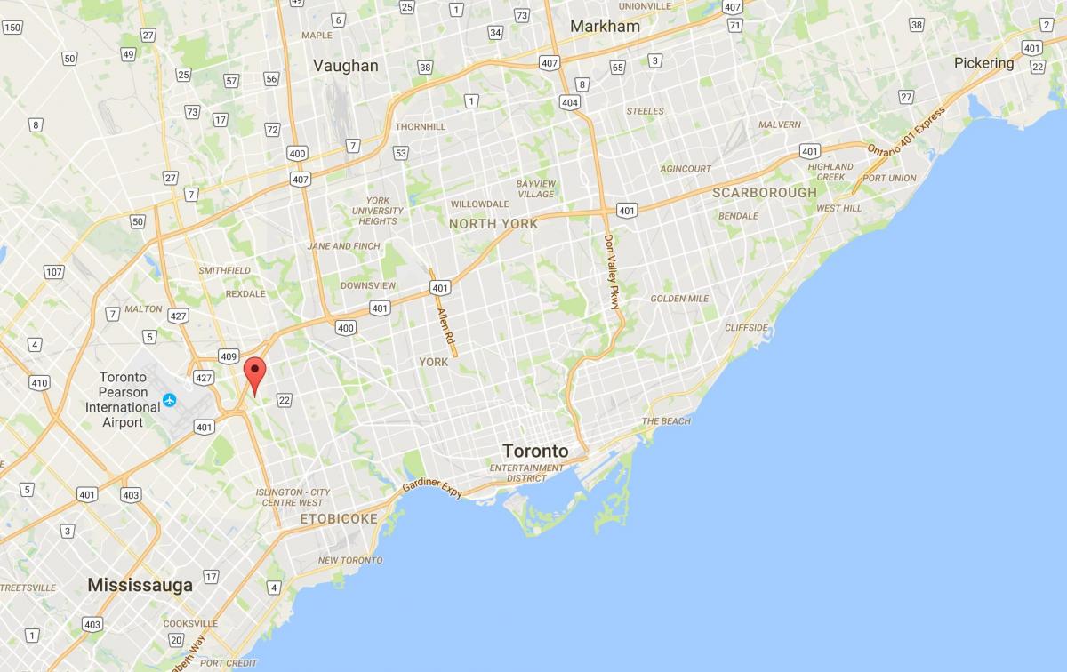 Mapa Willowridge auzoan Toronto
