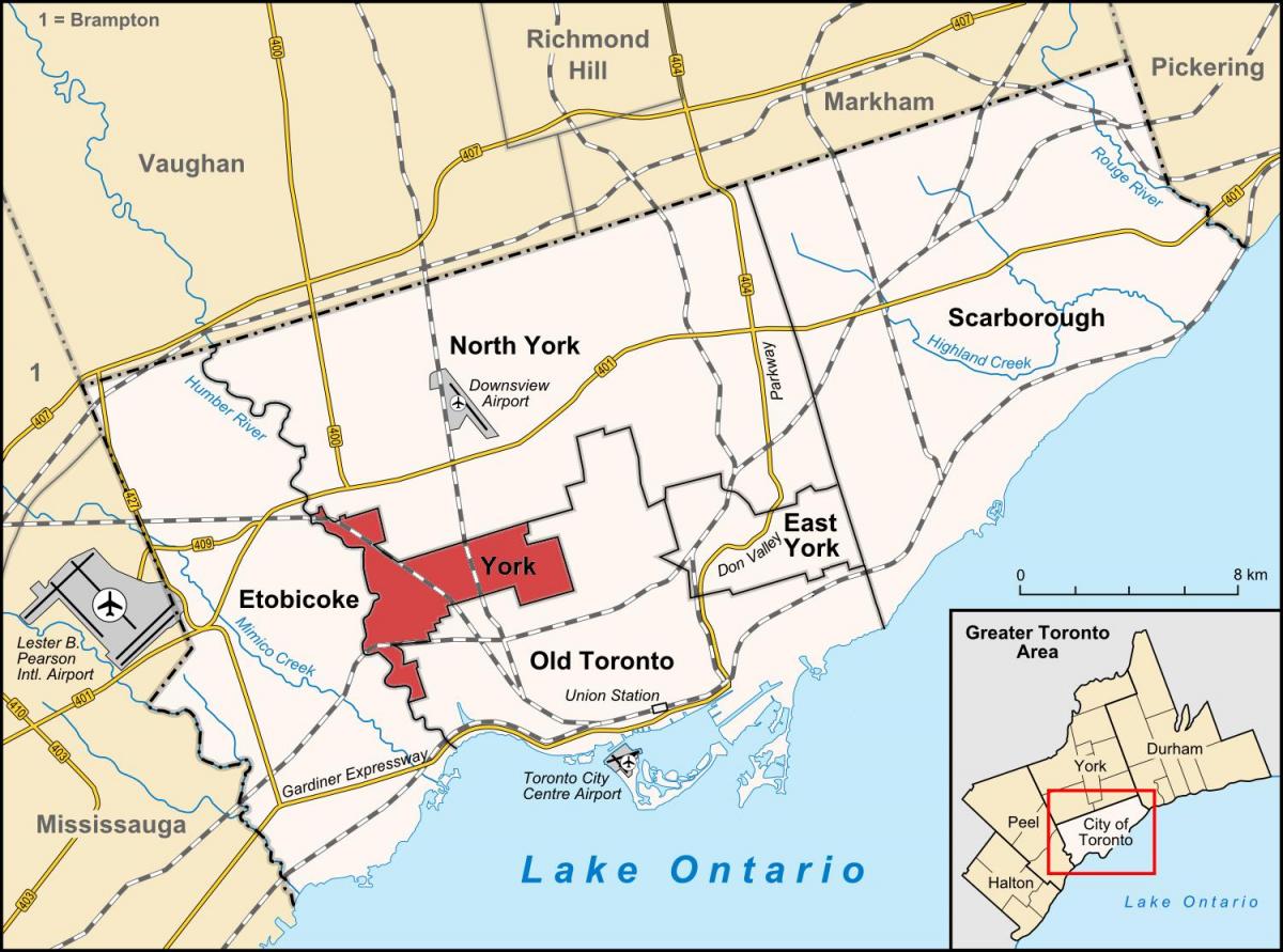 Mapa York-Toronto