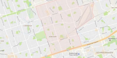 Mapa Agincourt auzoa Toronto