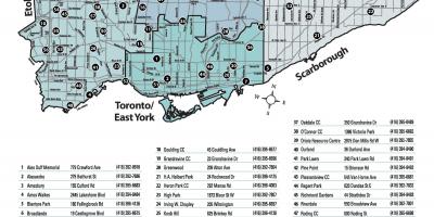 Mapa Kanpoko igerilekuak Toronto