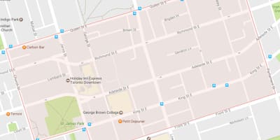 Mapa Zaharra auzoa Toronto