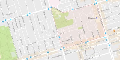 Mapa Alexandra park auzo Toronto