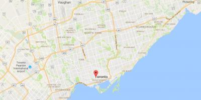 Mapa Alexandra parke auzoan Toronto