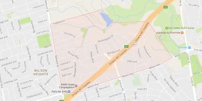 Mapa Armadura Altuerak auzoa Toronto