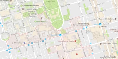 Mapa Aurkikuntza Barrutia auzoa Toronto