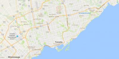 Mapa Bayview Baso – Steeles auzoan Toronto