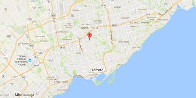 Mapa Bedford Parke auzoan Toronto