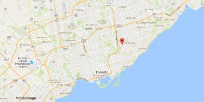 Mapa Bermondsey auzoan Toronto