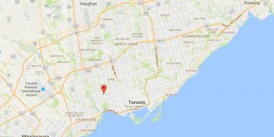 Mapa Bidegurutzean auzoan Toronto