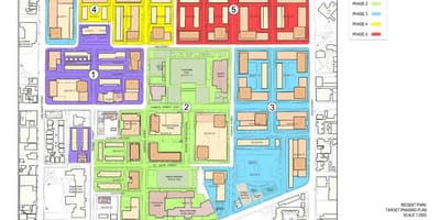 Mapa Biziberritzeko plan Regent Parke Toronto