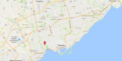 Mapa Bloor West Herri auzoan Toronto