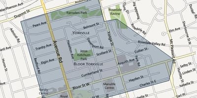 Mapa Bloor Yorkville