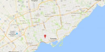 Mapa Brockton Herri auzoan Toronto