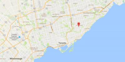 Mapa Clairlea auzoan Toronto