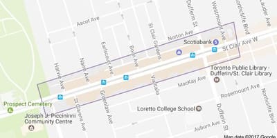 Mapa Corso Italia Toronto