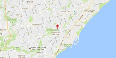 Mapa Danforth bide-Toronto