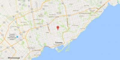 Mapa Davisville Herri auzoan Toronto