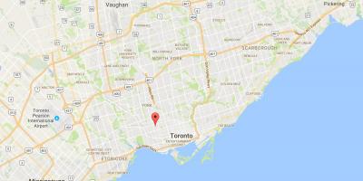 Mapa Dovercourt Parke auzoan Toronto