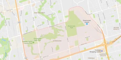 Mapa Downsview auzoa Toronto