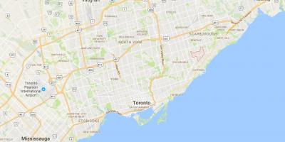 Mapa Eglinton Ekialdeko barrutia Toronto