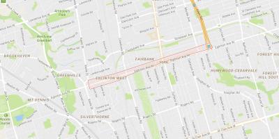 Mapa Eglinton West auzoan Toronto