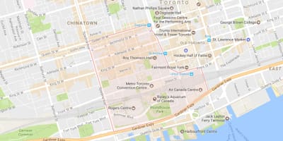 Mapa Entretenimendu Auzoan auzo Toronto