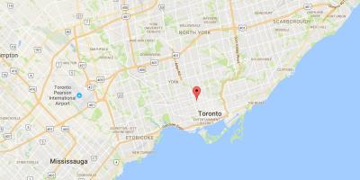 Mapa Eranskinean auzoan Toronto