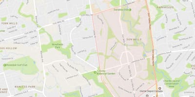 Mapa Ez Errotak auzoa Toronto