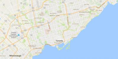 Mapa Fairbank auzoan Toronto