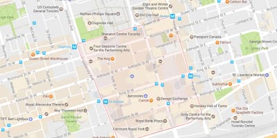 Mapa Finantza Barrutia auzoa Toronto