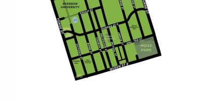 Mapa Garden District orokorra Toronto