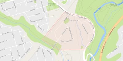 Mapa Gobernadorearen Zubia auzoa Toronto