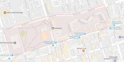 Mapa Goroldioa Park auzo Toronto