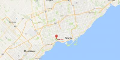 Mapa Handiko Parke auzoan Toronto