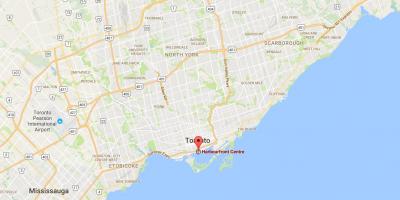Mapa Harbourfront auzoan Toronto