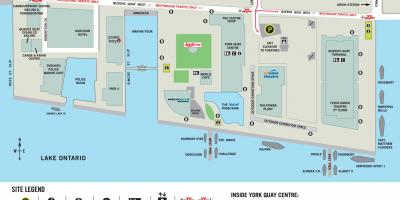 Mapa Harbourfront Zentroa Toronto