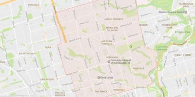 Mapa Hego auzoa Toronto