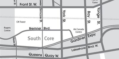 Mapa Hego Core Toronto