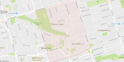 Mapa Hego Hill auzoan Toronto