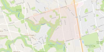 Mapa Humbermede auzoa Toronto