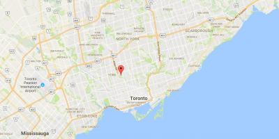 Mapa Humewood–Cedarvale auzoan Toronto