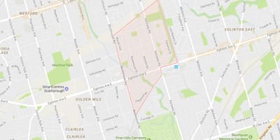 Mapa Ionview auzoa Toronto
