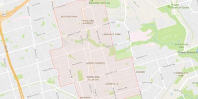 Mapa Ipar auzoa Toronto