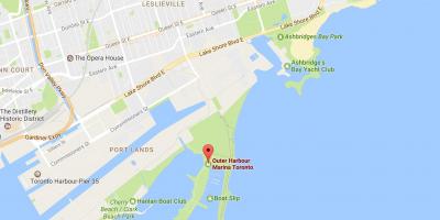 Mapa Kanpoko portua marina Toronto