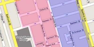 Mapa Kensington Merkatuan Toronto Hirian